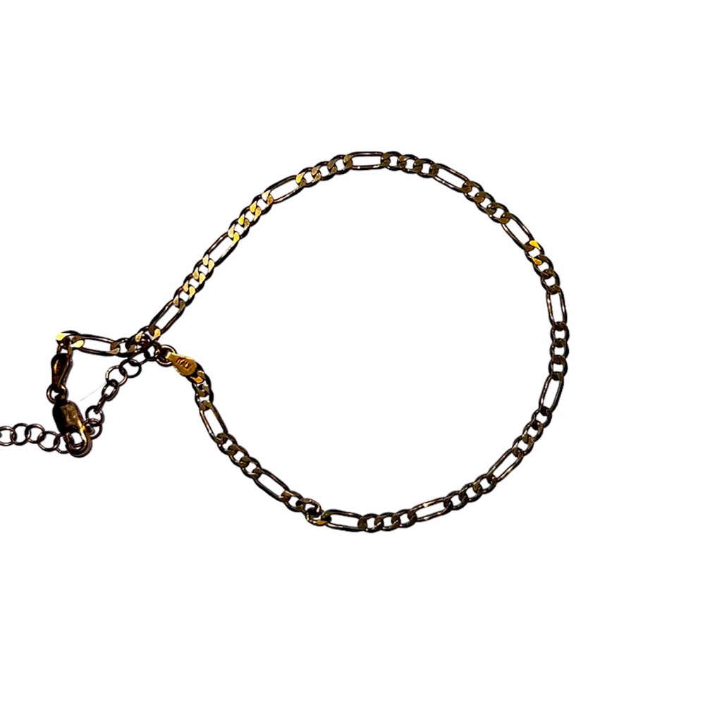 10 Inch Sterling Silver Chain Bracelet with Adjustable Chain